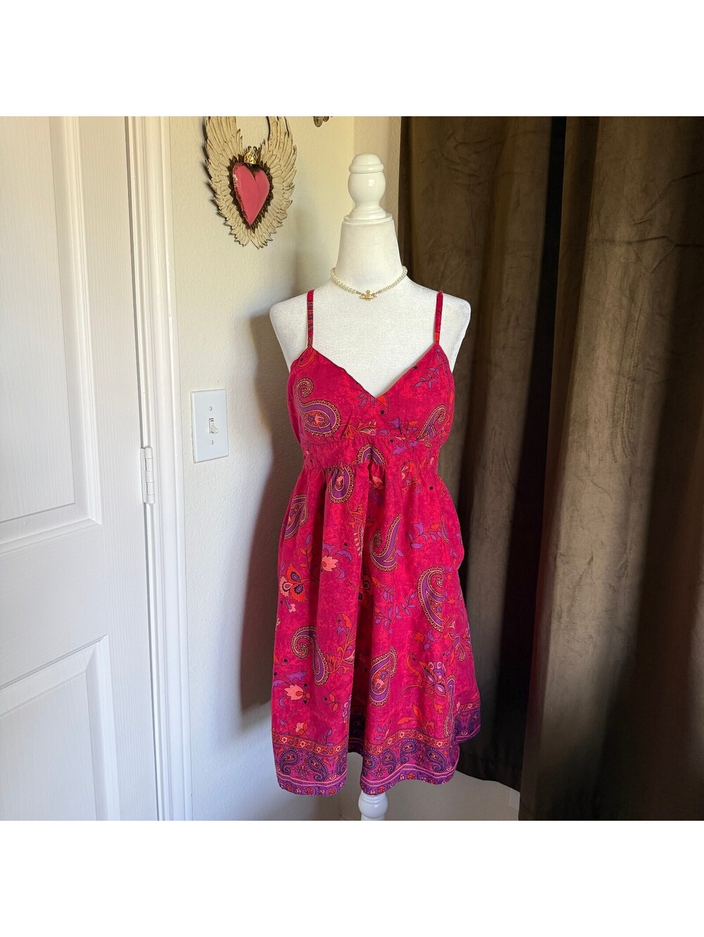 No Boundaries Y2K Early 2000s Fairycore Paisley Sundress Boho Cottagecore Sz L